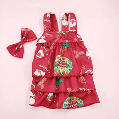 Pet Cat Dress Clothes Christmas Dog Dress Dog Slip Dress ，Coat Dress Red Skirt Costume Pet Cat Warm Dress Bow Skirt Pet Costume