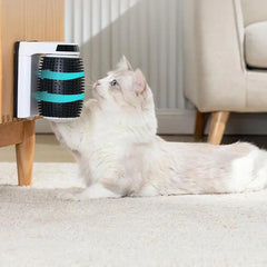 Smart Cat Self Groomer With Catnip Automatic Rotating Cat Massager Wall Corner Groomers Smart Self Cleaning Cat Brush