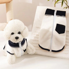Pet Dog Clothes Autumn Winter Warm Fleece Vest Jacket For Small Medium Dogs Chihuahua French Bulldog Pug Clothing Coat