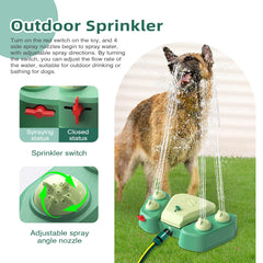 Outdoor Water Sprinkler for Pet, Water Sprinkler for Dogs, Easy Large or Small Pet, Drinking Playset, Dogs Toys for Summer Water