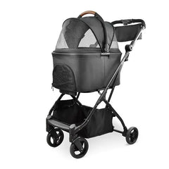 Detachable Lightweight Pet Stroller Car Carry Basket Small and Medium-sized Pet Stroller Foldable Ultra-light Portable Pet Cart