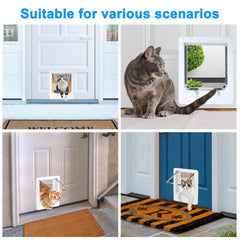 Pet door dual rotary switch, cat and dog hole entry and exit direction, pet door, cat and dog house, dog door, cat door