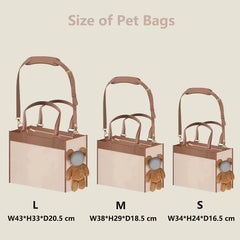 Pet carry bag Pet bag Creative fashionable handbag One-shoulder tilt straddle tote cat bag Small dog brown bear bag