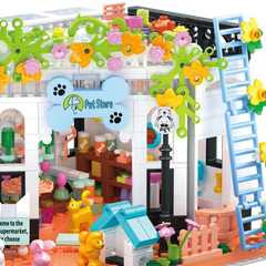 Pet Dog Cat House Building Block Kids Toy Mini Bricks Diy Assembly Games Moc Plastic Model Home Decoration Party Favors Gift