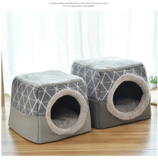Closed Pet Sleeping House Small Dogs Cat Bed All Season Puppy Nest Winter Warm Cat Litter Pet Villa Closed Kennel Pet Supplies
