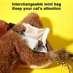 Electric Bird Teasing Cat Toy Interactive Simulation Bird Plush Toy Pet Kitten Teasing Toys for cats and kittens to practice