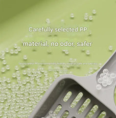 Cat Litter Box with Cat Litter Spatula Semi-enclosed Sandbox for Cats Rabbit Small Animals Cat Tray Kittens Litter Bedpans