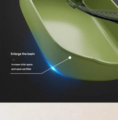 Cat Litter Box with Cat Litter Spatula Semi-enclosed Sandbox for Cats Rabbit Small Animals Cat Tray Kittens Litter Bedpans