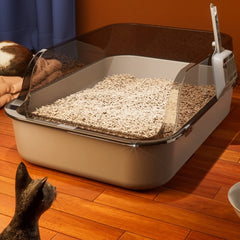Cat Litter Box Large Capacity Semi-closed Removable Splashproof Cats Toilet with Cat Litter Scoop Pet Clean Supplies Litter Box