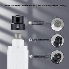 Dog Nail Grinder Rechargeable Paws Grooming Dog Nail File Tool Pet Grooming Toenail File Trimmer With 3 Modes For Families