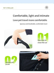 Pet Car Lightweight Foldable Designed Specifically for Walking Dogs Babies and Medium-sized Outdoor Equipment for Dogs and Cats