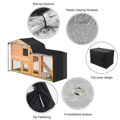 Chicken Coop Cover For Winter Outdoor Waterproof Dustproof Pet Cages To Protect Small Animals Reliable Triangle Cat Accessories