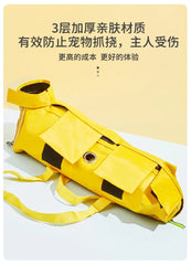 Portable and foldable pet carrying bag for cats, anti-scratch and bite, fixed cat bag for vaccination.