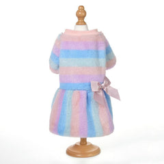 Winter Pet Dress Cute Pet Outfit Fashionable Winter Warm Pet Dress for Small Medium Dogs Cats Comfortable Plush Skirt