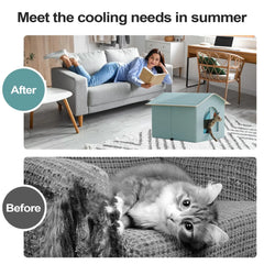 Pet Cooling House Dog Cooling Shelter All Seasons Pet Accessory  Comfortable Kitten Cooler House for Small Large Medium Cat