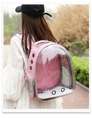 Portable Pet Backpack Outdoor Cat Supplies Transparent Shoulder Bag Pet Bag Breathable Space