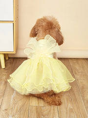 Pet Clothes Dog Wedding Dress Prom Party Princess Dresses for Small Dogs Luxury Dog Clothes Puppy Cat Costume White Pet Supplies