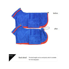 Dog Bathrobe Towel Microfiber Absorbent Beach Towel For Small Medium Dogs Cats Fast Dry Coat Absorbent Pet Nightwear Soft Towel