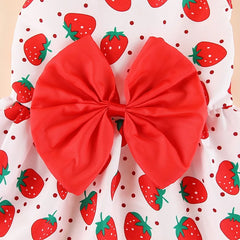 Thin Pet Dress for Dogs Cats - Cute Floral Print Princess Dress with Bow, New Style Puppy Skirt for Teddy Small Pets