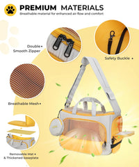 Pet Travel Carrying Bag Crossbody Bag Portable Puppy Pet Bag Handbag with Adjustable Shoulder Strap Small Pet Supplies