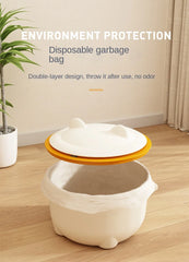 Cat Excrement Trash Can Fully Enclosed Cat Litter Basin Cat Toilet Cat Litter Special Garbage Can Excrement Supplies