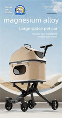 New pet stroller for outdoor use, lightweight and foldable, suitable for medium-sized and small dog and cat households. Outdoor