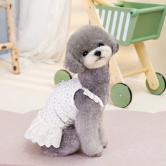 Pet Dog Floral Dress Summer Sling Small Dog Princess Skirt Party Costume Pet Apparel
