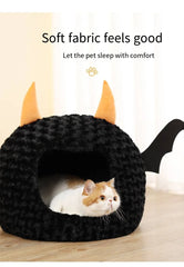 Pet House Halloween Imp Cat Litter Big Space Fall and Winter Warmth Teddy Fadou Puppy Kennel Cat House Christmas Gift