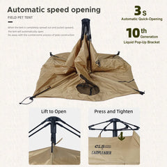 Portable Pet Tent Foldable Pet Playpen for Dogs and Cats Indoors/Outdoors Fully Automatic Waterproof Pet Tent with Carrying Bag