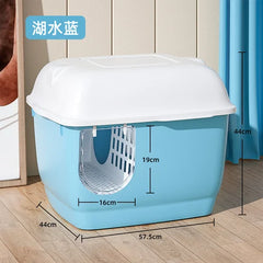 Cat Litter Box Fully Enclosed Oversized Hallway Supply Tray Oversized Long Aisle Drawer Pet Toilet Furniture Supplies