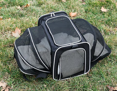 Pet bag Out carrying bag can be extended cat bag Large capacity Two small pets out carrying cat backpack