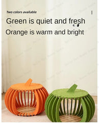 Pumpkin House Felt Cat Nest Fresh and Breathable Cat Bed Semi-enclosed Summer Pet Nest Practical Pet Furniture cat bed