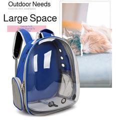 Portable Pet Backpack Outdoor Cat Supplies Transparent Shoulder Bag Pet Bag Breathable Space