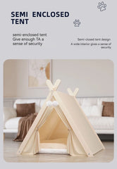 Pet Tent House Foldable and Removable Portable Comfortable and Breathable Cat House Stable Dog House with Thick Pad Pet Supplies