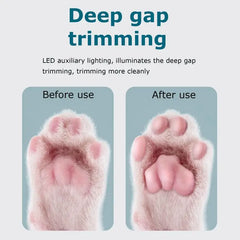 Portable Dog Paw Trimmer with Led Light Rechargeable Cordless Nail Grinder Shaver for Cats dogs Other Pets Nail Grooming Tools
