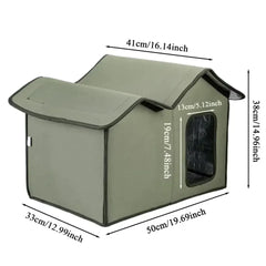 Outdoor Cat House Removable and Washable Design Pet Bed Waterproof Cat Dog Universal Convenient Storage and Washable Dog House