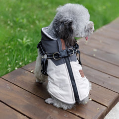 Pet Dog Jacket With Harness Winter Dog Clothes For Small Large Dogs Warm Waterproof Pet Coat Chihuahua Clothing Puppy Costumes
