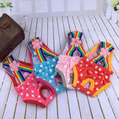 Pet Dog Shorts Diaper Sanitary Physiological Pants Washable Dog Panties Menstruation Dot Print Underwear Briefs for Girl Dogs