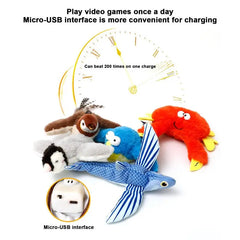 Electric Bird Teasing Cat Toy Interactive Simulation Bird Plush Toy Pet Kitten Teasing Toys for cats and kittens to practice