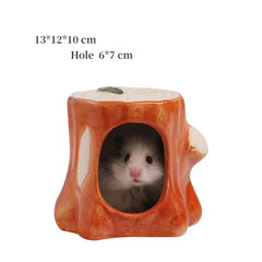 Pottery Hamster House Pet Bed Hideout Hut Hamster Gerbil Hamster House Guinea Pig Nest Sleeping Bed Ceramic House