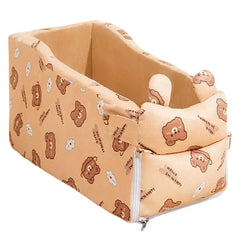 Console Dog Car Seat Pet Booster Comfortable Pet Armrest Car Seat Non-Slip Interactive Pet Seat Travel Carrier Cage Soft