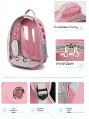 Portable Pet Backpack Outdoor Cat Supplies Transparent Shoulder Bag Pet Bag Breathable Space