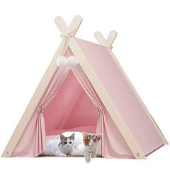 Pet Tent House Foldable and Removable Portable Comfortable and Breathable Cat House Stable Dog House with Thick Pad Pet Supplies