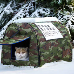 Cat Outdoor Tent Pets Waterproof Warm Beds House Pet Puppy Comfort Semi Enclosed Sleeping Furniture Cat Supplies Accessories