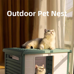 HOOPET Cat Litter Cat House Cottage Summer Outdoor Rainproof Dog Kennel Cat House Stray Cat Outdoor Nests