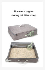 1PC Pet Litter Box, Extra Large, Splash Proof, Waterproof, Portable, Foldable, And Mobile For Outdoor Use