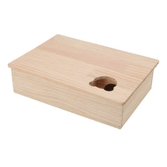 Hamster House Log Movable Roof Stable 6 Bedrooms Pet Hideout House for Hamsters Chinchillas Golden Bears Sleeping and Moving