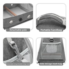 Pet Portable Travel Bag Outdoor Breathable Small Animal Carriers Equipment Zipper Double Open Oxford Small Pet Outing Supplies