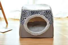 Closed Pet Sleeping House Small Dogs Cat Bed All Season Puppy Nest Winter Warm Cat Litter Pet Villa Closed Kennel Pet Supplies