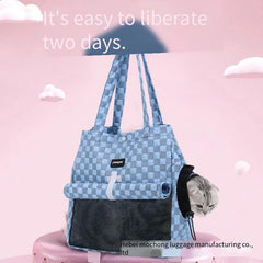 Pet Cat Carrying Bag Cat Travel Shoulder Backpack Pet Portable Windproof Backpack Can Be Exposed Bag